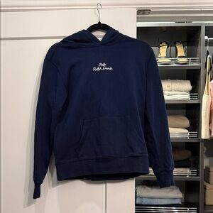 Polo by Ralph Lauren Deep Navy Pullover Hoodie with Script Logo